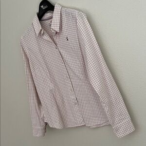 Joules purple and White Checkered Button Down Shirt